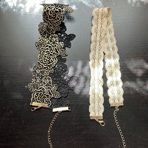 Women’s choker necklaces. Includes both necklaces.